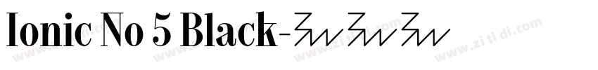 Ionic No 5 Black字体转换